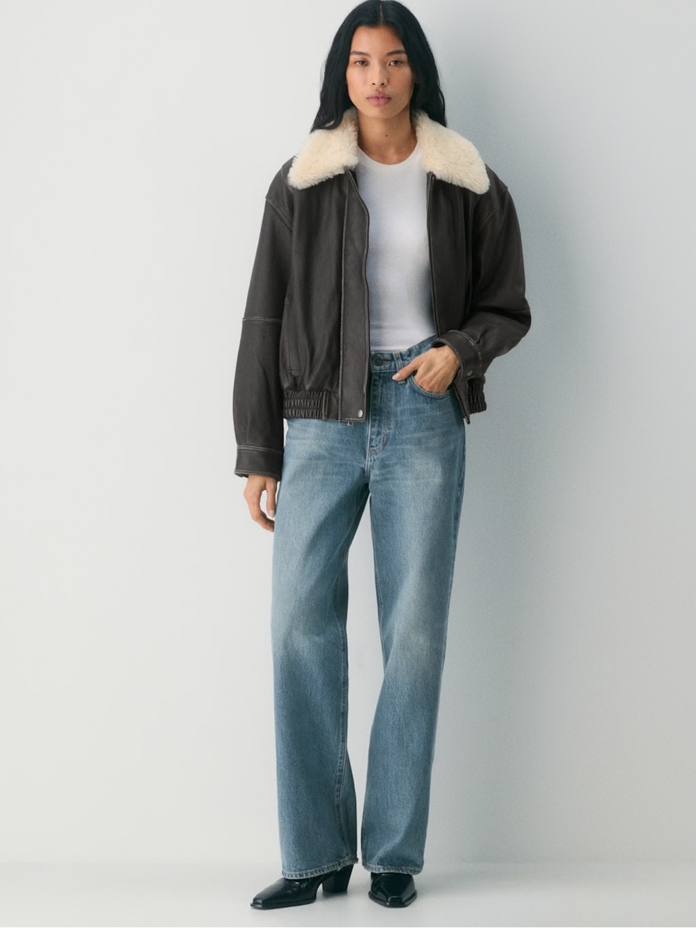 Denim Forum Cleo Relaxed High Rise Wide Leg Jeans Womens Size 30